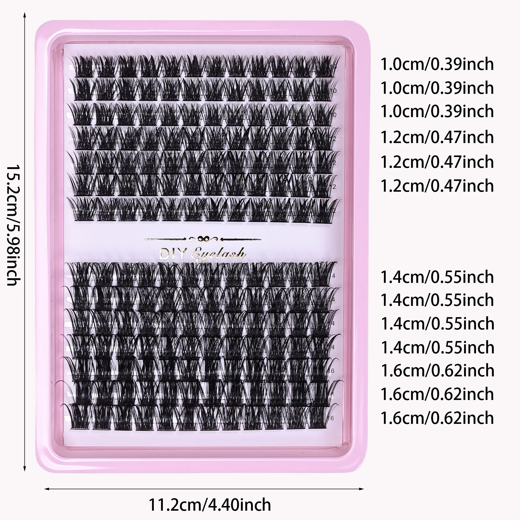 D Curl Cluster Lashes Individual Eyelash Extensions Fluffy False Lashes Segmented DIY Lash Clusters for Home Daily Eye Makeup — image 4