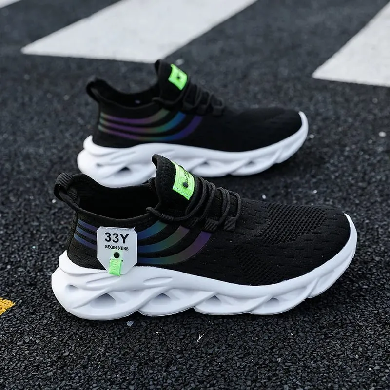 Casual Men Mesh Comfort Breathable Sneakers Jogging Soft Sole Anti Slip Versatile Tennis Vulcanized Shoes Tenis Masculino 2024