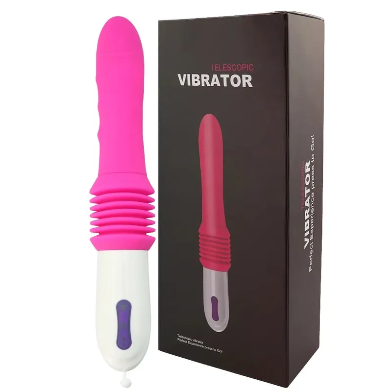 Telescopic Dildo Vibrator Automatic Up Down Massager G-spot Thrusting Retractable Pussy Vibrate Large Size Sex Toys for Women