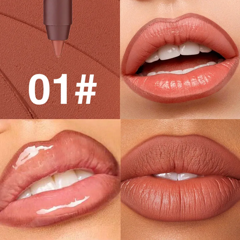 6 Colors Waterproof Matte Lipliner Pencil Black Red Contour Tint Lipstick Long Lasting Non-stick Cup Moisturising Lips Makeup — image 11
