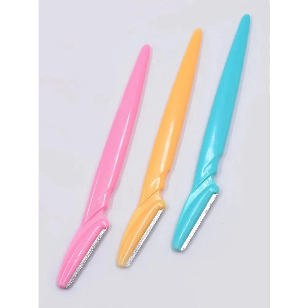 คิ้วTrimmer 40PCSสีน้ำตาลคิ้วมีดโกนปลอดภัยFaceกำจัดขนเครื่องโกนหนวดใบมีดผู้หญิงEyebrow Shapingมีดมีดโกน — image 4