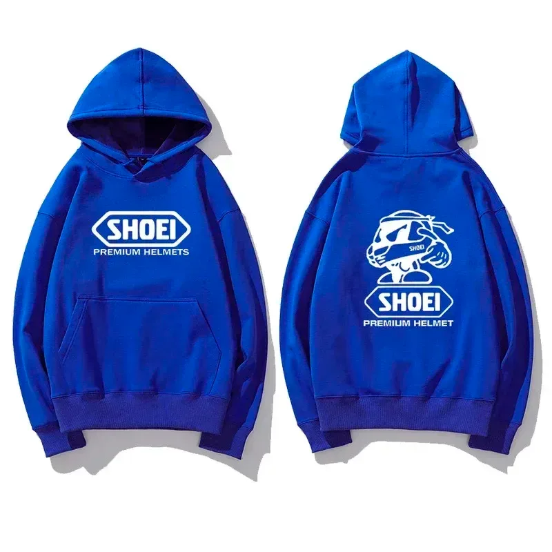 Motorcycle Helmet Theme Graphic Hoodie Unisex Front Back Double Print Biker Drawstring Hooded Sweatshirt Casual Pullover Top