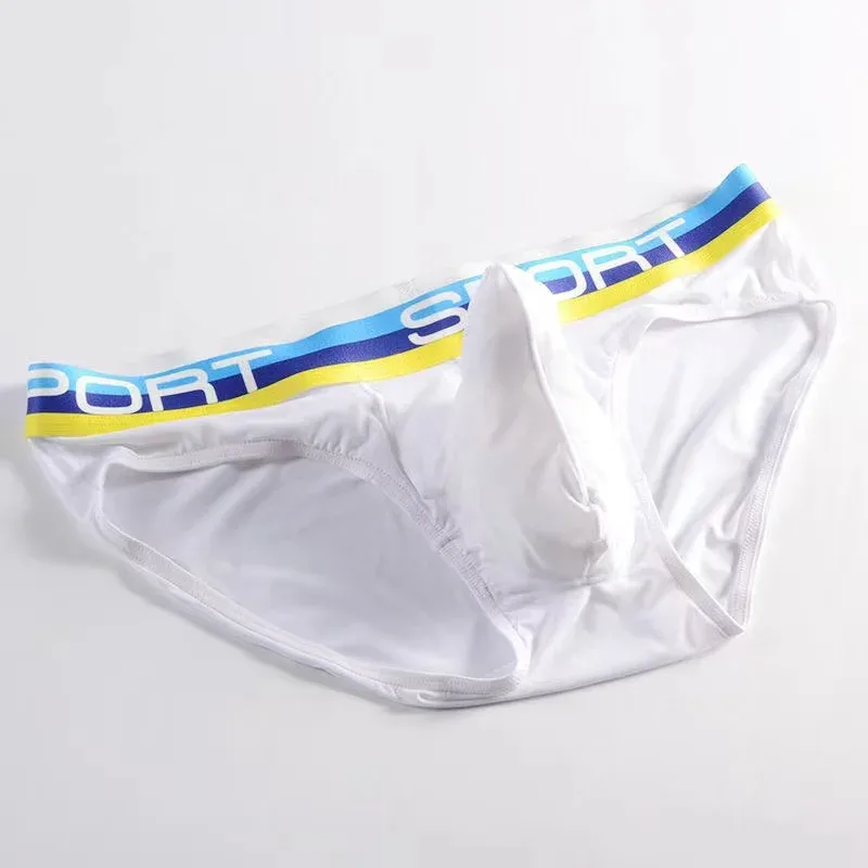 Elephant Nose Sexy Men Underwear U Convex Briefs Pouch Breathable Mesh Sexi Shorts Male Underpants Cueca Gay Penis Silk Summer — image 2