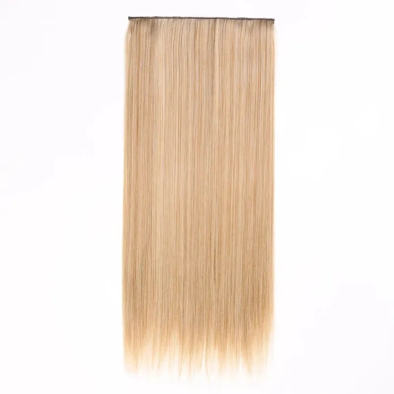 Synthetic Clip in Hair Extensions 6 Pcs/Set 16 Clips Long Straight Hairpieces Clip On Hair Extension for Women Blonde — image 54