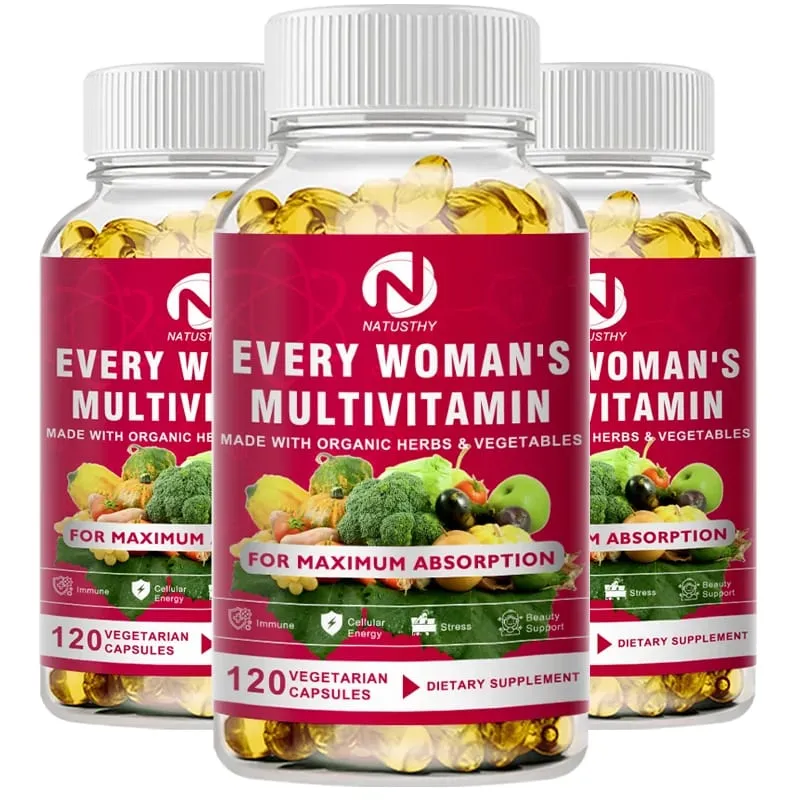Daily Women's Multivitamin - Super Vitamins (A B C D E K) + Iron + Zinc + Organic Non-GMO Ingredients - Women's Multivitamin — image 8