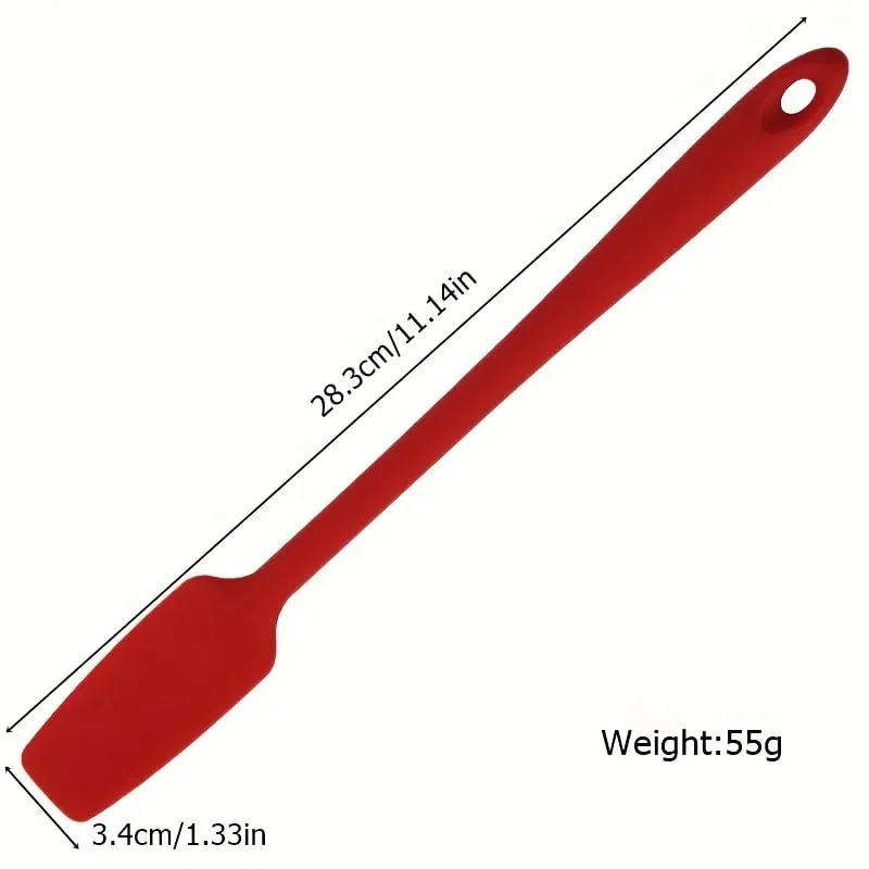 Long Handle Silicone Spatula for Kitchen Jar Scraper Spatula Non-Stick Rubber Scraper Smoothies Blenders Cooking Baking