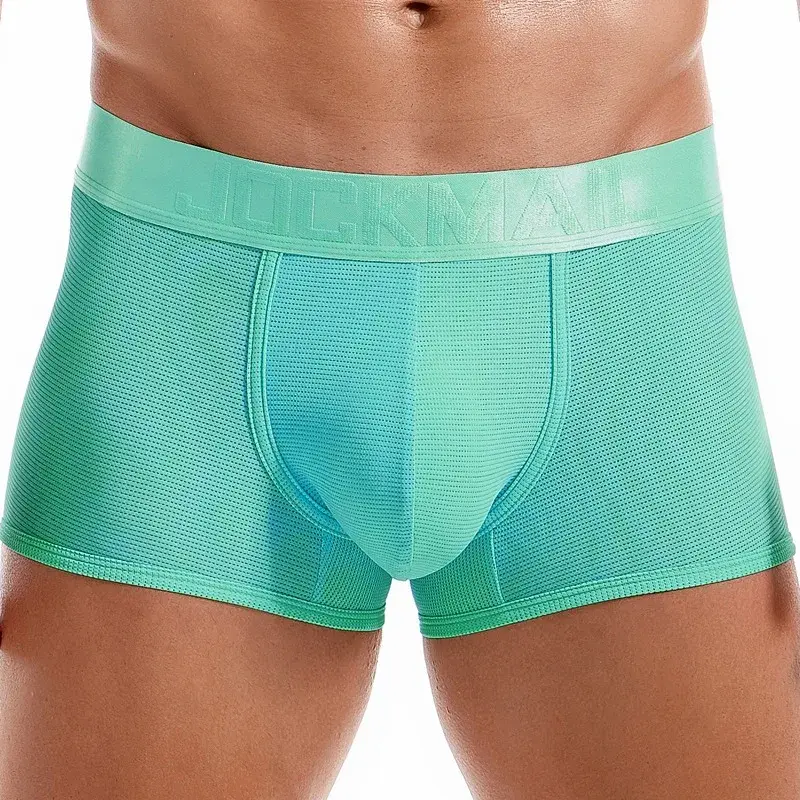 Sexy Underwear Mens Flat Corner Pants Ice Silk Breathable Youth Quadrangle Pants Guard Pants Mesh Quick Drying — image 28
