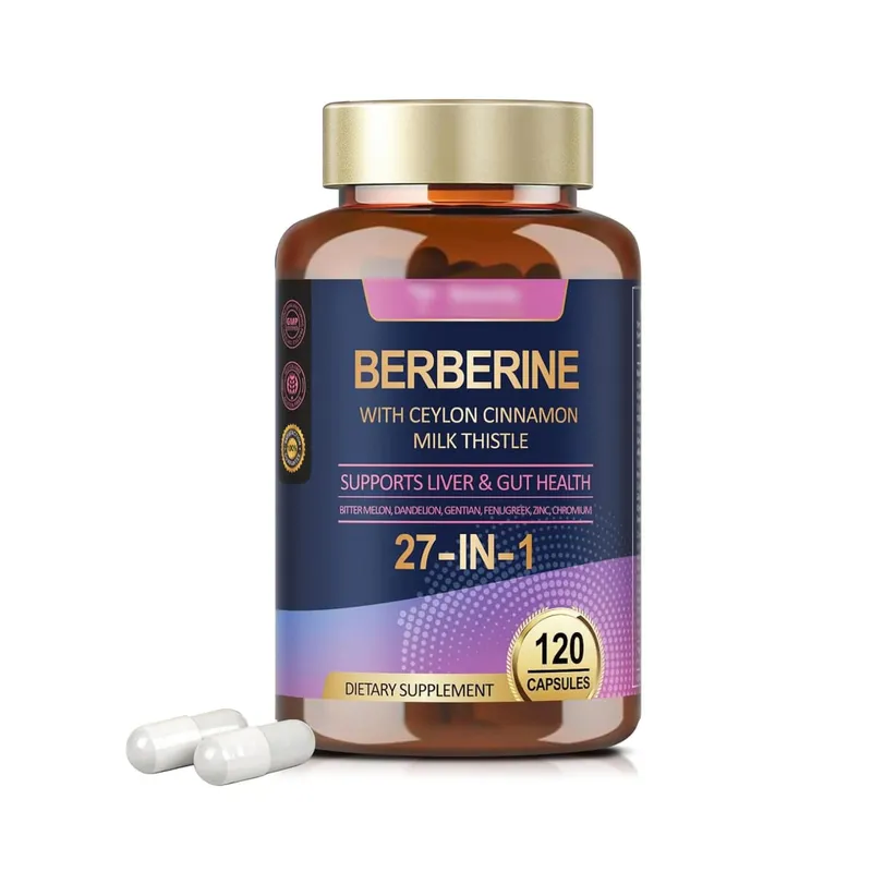 Berberine Ceylon Cinnamon Milk Thistle Supplements - Antioxidant Supports Liver Digestion and Gut Health Boosts Immunity