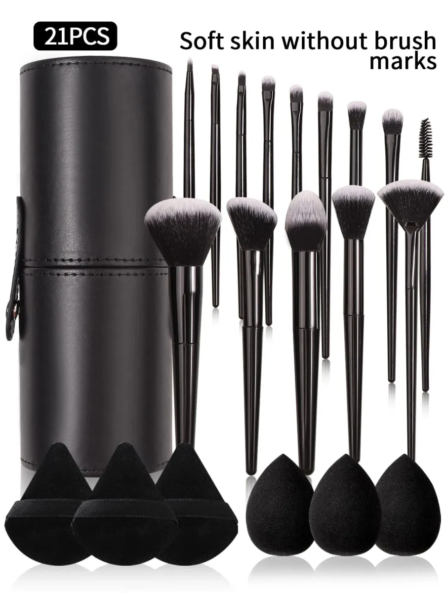 Black Makeup Brush Set Professional Super soft detail brush Blush Brush Foundation Concealer Eyeshadow Brush Women Beauty Tool