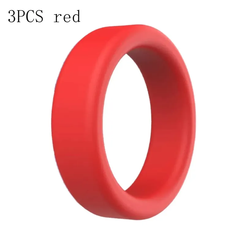 3pcs/set Penis Ring Delay Ejaculation Silicone Reusable Semen Cock Rings on for Men Enlargement Sex Toys For Men Couple Rings — image 10