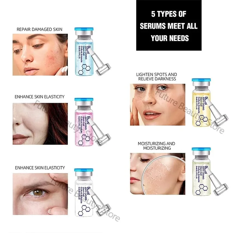 10pcs/box Korea BB Cream Glow Ampoule Skin Booster Serum Kit Whitening Niacinamide Foundation Moisturize Rejuvenate Skincare