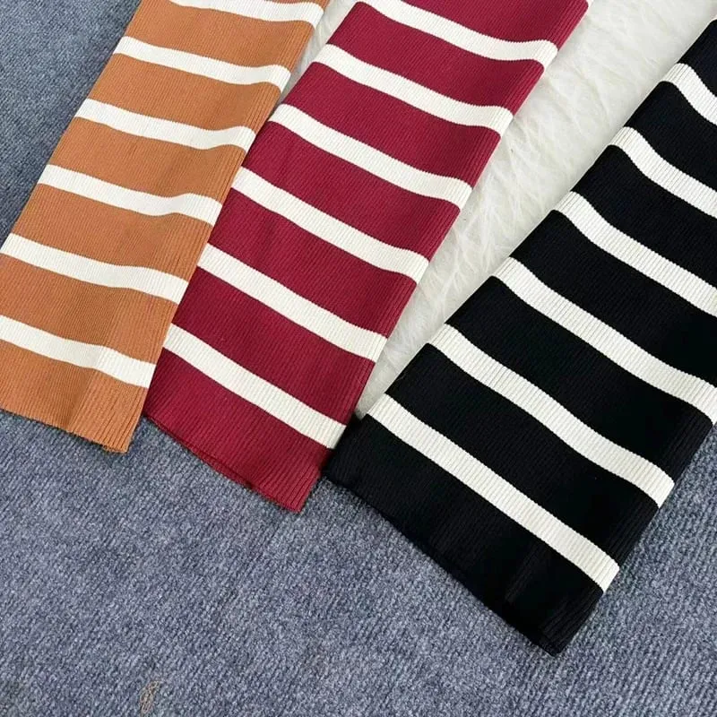 Summer Stripe Elastic Bodycon Strap Kjole 2024 Sexet Strand Solkjole Kvinder Casual Slank Blyant Vestidos Maxi Lang Kjole — image 5
