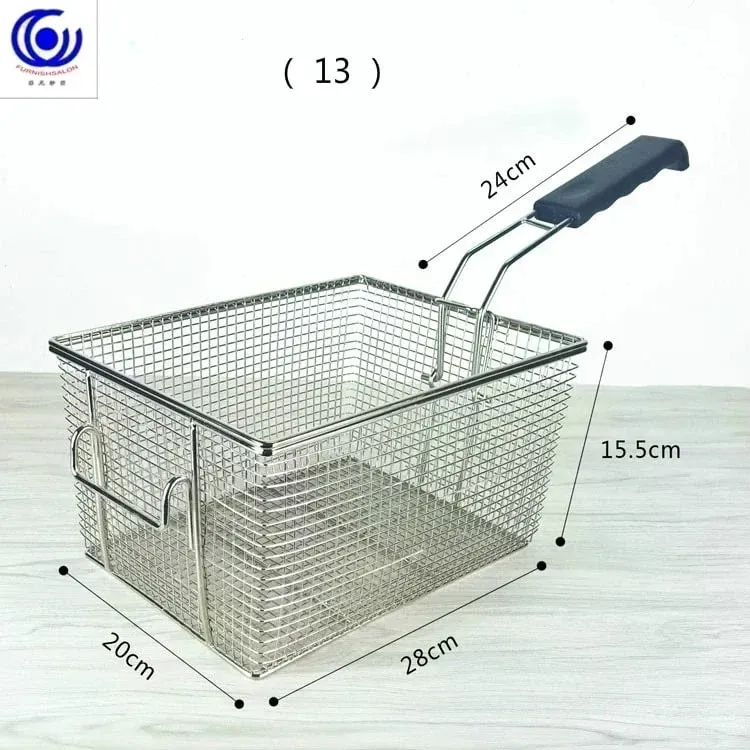 Stainless Steel Fryer Screen French Fries Frame Square Filter Net Encrypt Colander Shaped Frying Basket Fryers Meshed — image 22