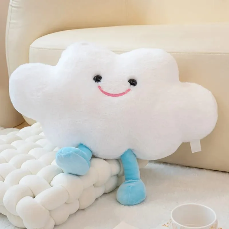 Lovely Smile Moon and Cloud Plush Pillow Comfortable Sofa Cushion Stuffed Soft Doll Home Car Decor Gift — image 8