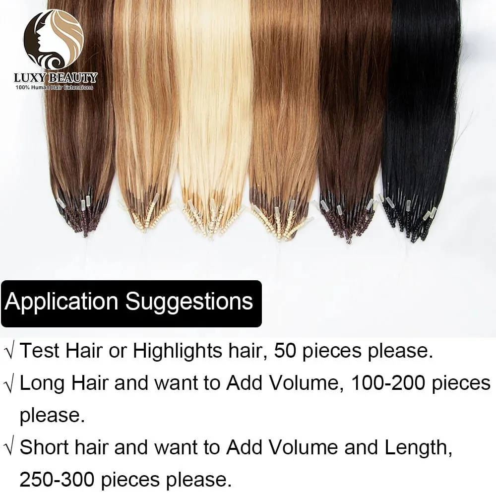 8D Micro Bead Human Hair Extensions Silicone Nano Ring Hair Extension Invisible Mini Silicon Beads Black Brown Blonde Human Hair — image 5