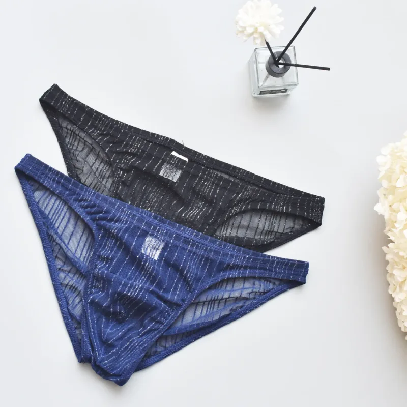 Men's Sexy Underwear, Transparent and Fun Mesh Thin Transparent Quick Drying Triangle Pants, Low Waist Breathable Underwear — image 7