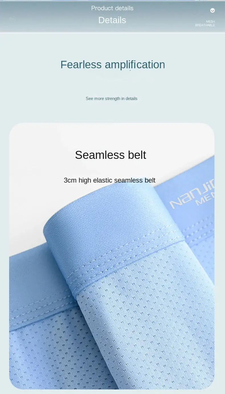 Men Boxers Men's Underwear 3A Antibacterial Underpants Ice Silk Men Boxer Shorts Breathable Elastic Male Panties Plus Size L-6XL — image 11