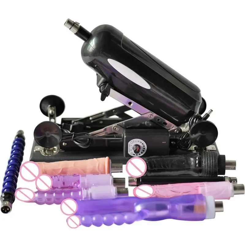 Sex Machine Gun with Big Dildo Automatic Thrusting Machines for women Retractable 8 Accessories Vibrator Masturbation