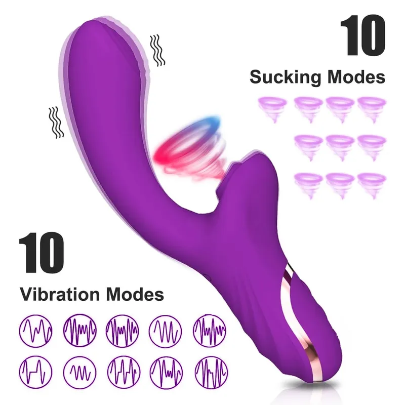 Powerful 20 Speeds Dildo Vibrator Female Clit Sucker Vacuum Clitoris Stimulator Adults Goods Finger Wiggling Sex Toy for Women — image 10
