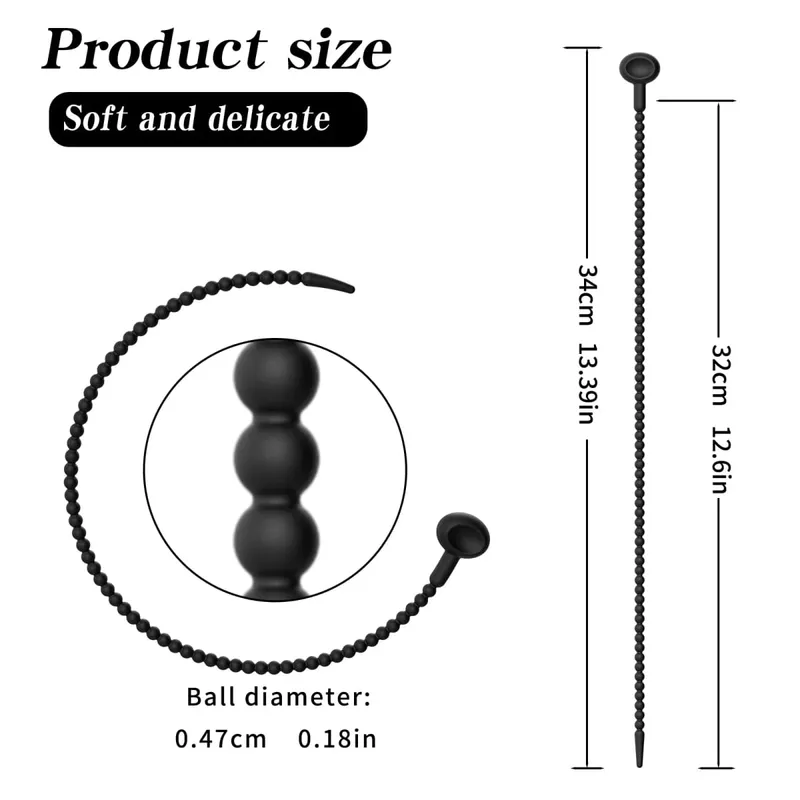 Graduated Urethral Dilator Set – 7 Sizes Soft Silicone Penis Sounding Rod for Men Reusable Sound Trainer Adult Sex Toy — image 9