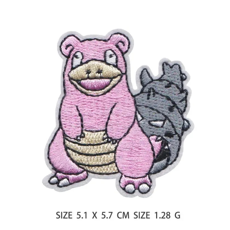 HOT 40 Style Snorlax Iron On Patch Embroidered Clothes Patches Cartoon for Clothing Kid Umbreon Cloth Stickers Garment Appliqués — image 30