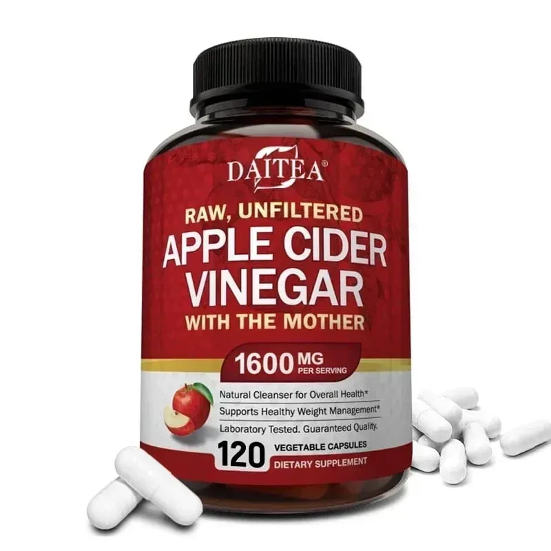 Apple Cider Vinegar 1600 mg with The Mother for Healthy Digestion Weight Loss and Energy