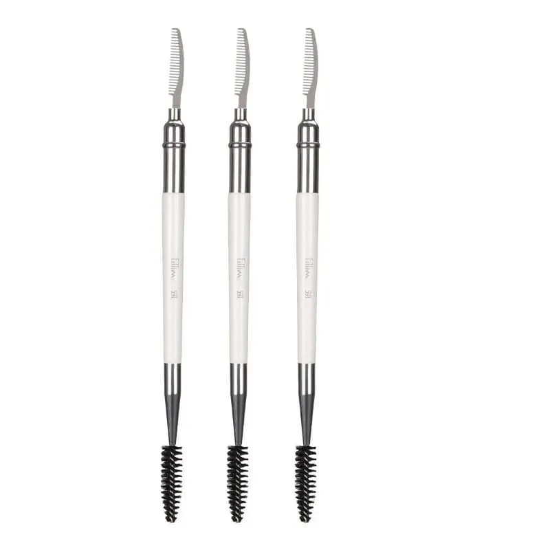 1pc Dual ended Brow Comb Makeup brush Eyebrow Make up brushes stainless steel Eye Lashes roller Eyelashes white Beauty tool 591 — image 8