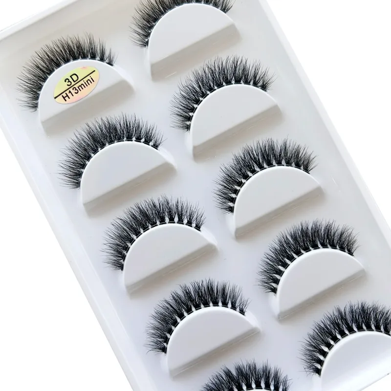 Transparent 3D Mink Eyelashes Natural Clear False Eye Lashes Soft Invisible Eyelash Wispy Makeup Faux Cils H13 X08 5 Pairs — image 11