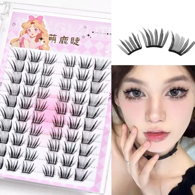 10rows Foxes Style Anime False Eyelashes Natural Curling 8-13mm Spiky Cluster Segmented Eyelash Extension Para sa Beauty Eye Makeup — image 12