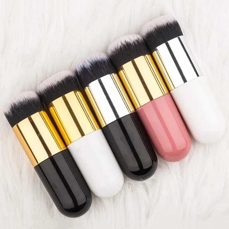 1Pcs New Chubby Pier Foundation Brush Flat Cream Makeup Brushes Professional Cosmetic Make-up Brush — image 2