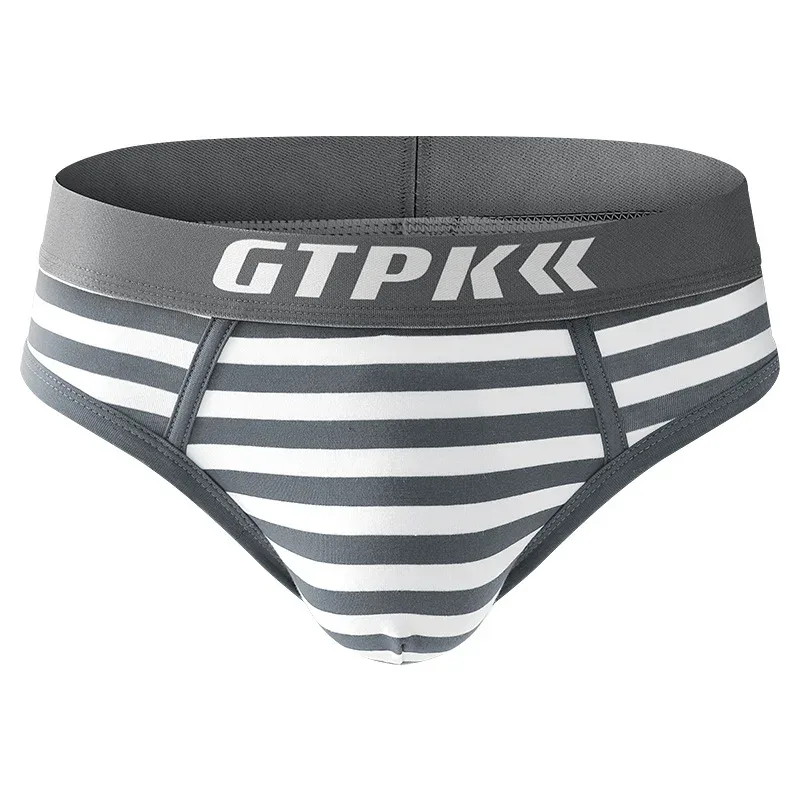 Striped 3pcs Cotton Underwear Men Brief Panties Mens Briefs BoxerShorts Man Male Underpants Size M-3XL E204-HR — image 6