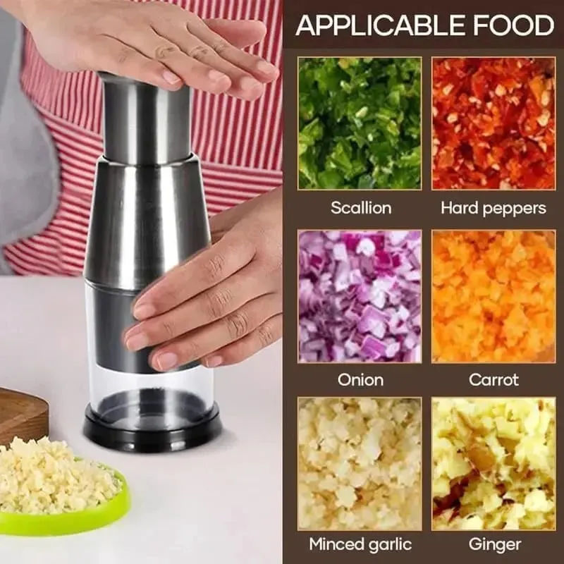 Manual Garlic Crusher Stainless Steel Garlic Crusher Garlic Masher Onion Ginger Garlic Household Kitchen Supplies Garlic Masher