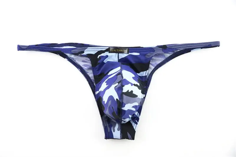 4PCS Sexy Underwear Camouflage Men Brief Underpants Nylon Bikini Male Printed Panties Male Backless Briefs Jockstrap — image 12