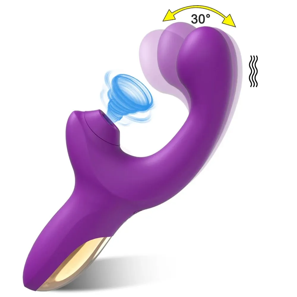 Powerful 20 Speeds Dildo Vibrator Female Clit Sucker Vacuum Clitoris Stimulator Adults Goods Finger Wiggling Sex Toy for Women — image 1