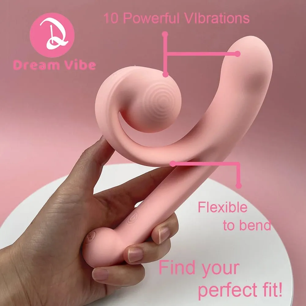 Pink Snail Vibrator G-spot Dildo Penetration Flexbile Snail for Perfect Clit Fit Stimulaiton 10 Modes Pleasur Sex Toy for Woman — image 2