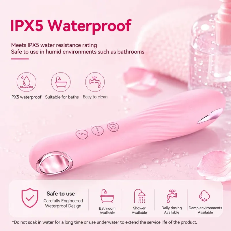 16 Mod Penggetar Nadi Elektrik untuk Wanita Perangsang Kelentit G Spot Urut Faraj Dildo Bergetar Senyap Mainan Dewasa Seks — image 2