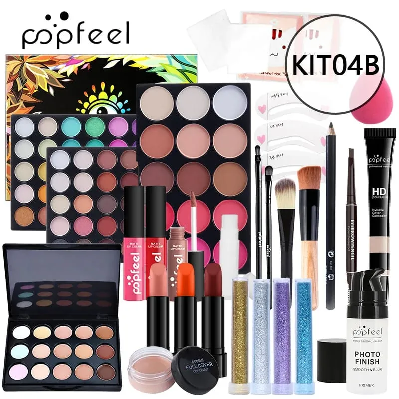 Makeup Full Kit Female Make Up Set Eye Shadow Eyeshadow Palette Lip Gloss Mascara Eyeliner Brushes Bag Make-up for Women — image 16