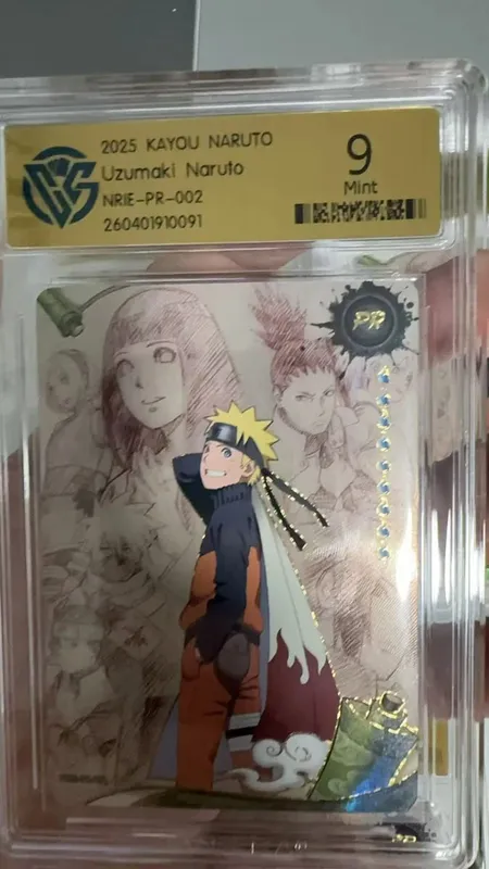 Naruto Cardภาษาอังกฤษรุ่นPR-001PR-002 PRISTINE-10.0 แท้KAYOU Rating Card — image 8