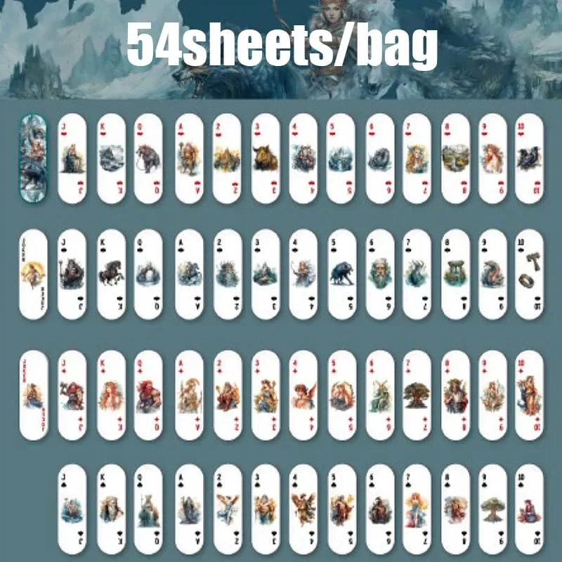 Mr.Paper Table Card Game 54/Box Butterfly Halloween Little Witch Printed Mini Poker Cards Halloween Christmas Gift for Children