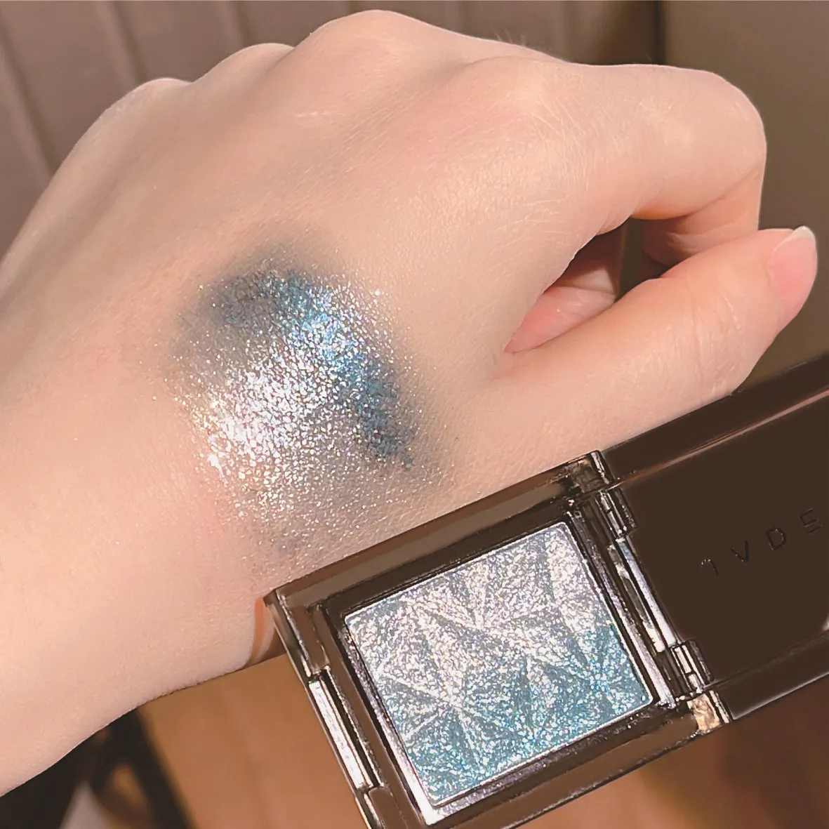 METALLIC Gradient Eyeshadow Palette Silver Blue Punk Smoky Eye Shadow เม็ดสีสูง Pressed สีม่วง Glitter Eyes แต่งหน้า Palette — image 6