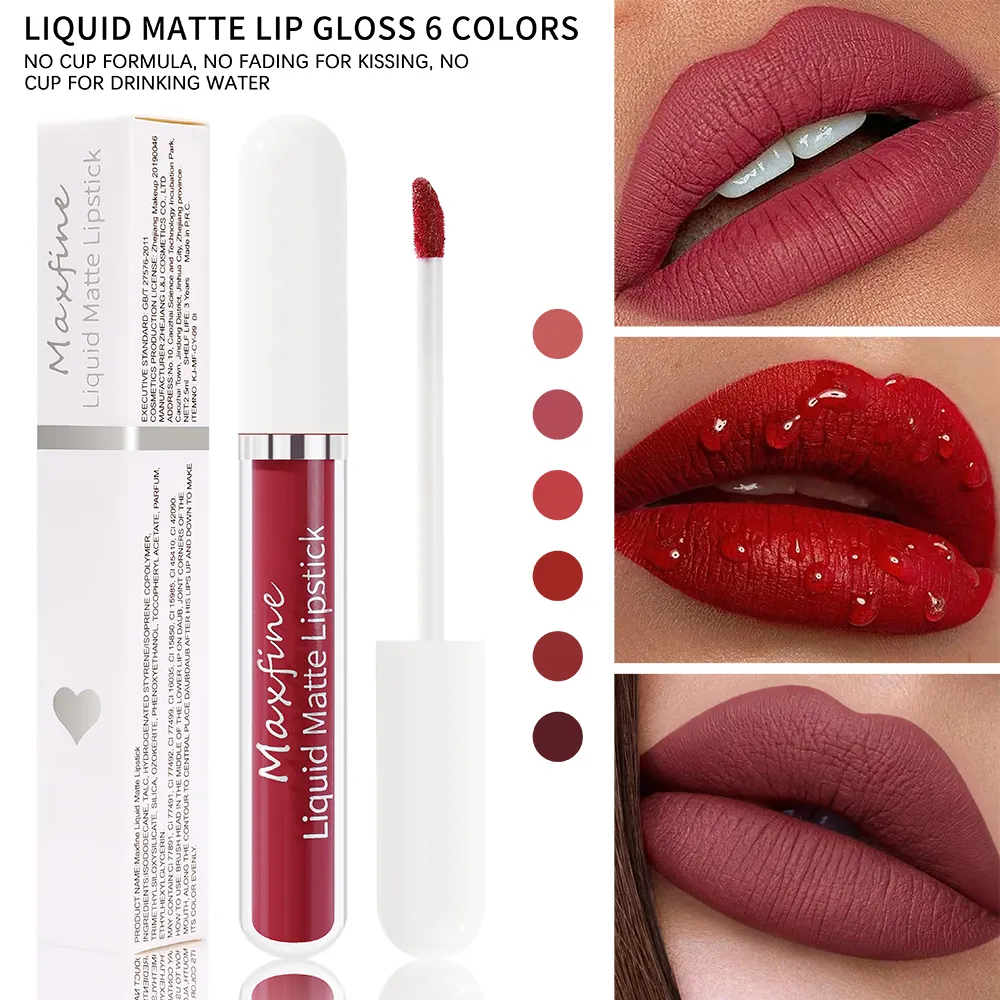 Matte liquid lipstick Waterproof sexy velvet lip glaze Long lasting moisturizing lipstick — image 3