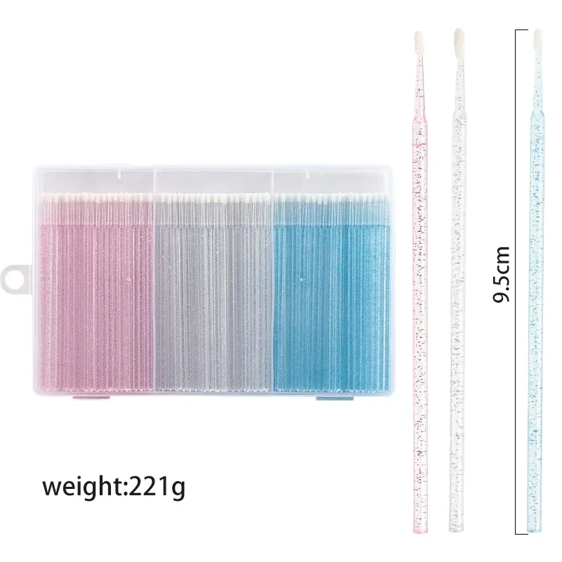1/90/200/300 Pcs Eyelash Makeup Brush Set Silicone Eyebrow Brushes Micro Cotton Stick Lip Gloss Swab Eyelashes Extension Tools — image 10