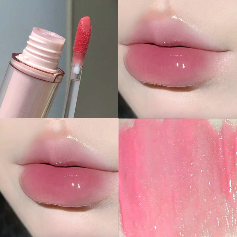 Pink Mirror Crystal Lip Gloss Makeup Water Glass Lip Glaze Plumping Waterproof Jelly Lip Tint Lipstick Moisturizing Beauty Lips — image 12