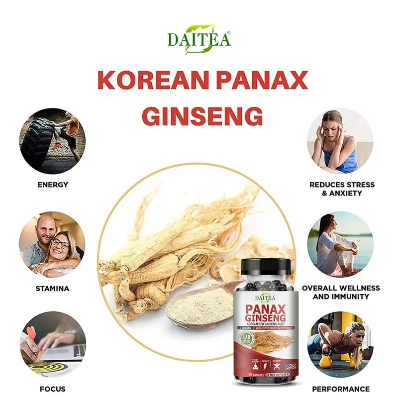 Ginseng Extract - Brain Booster for Memory and Focus Nitric Oxide Supplement Natural Energy Boost for Men and Women — image 4