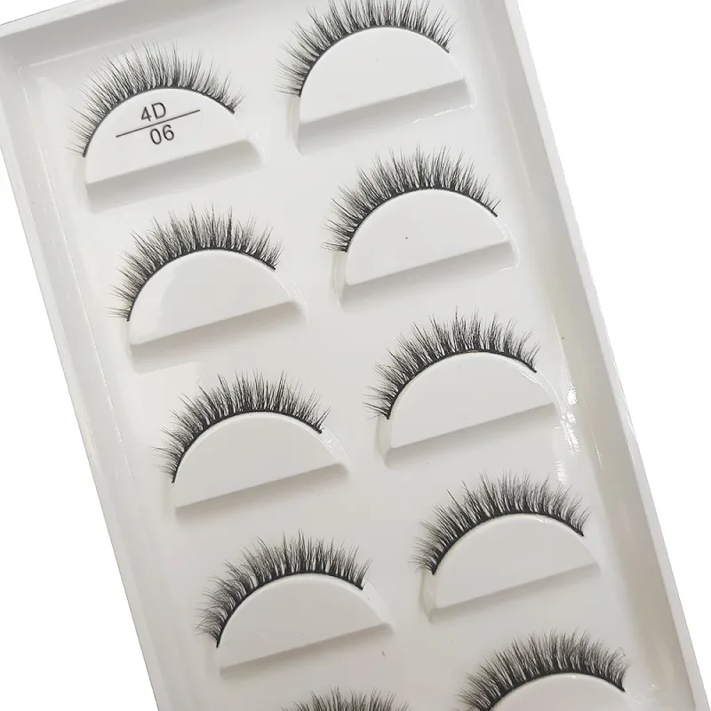 Novo 5 pares de cílios postiços de vison natural maquiagem extensão de cílios curtos cílios falsos cílios falsos maquiagem beleza cilios