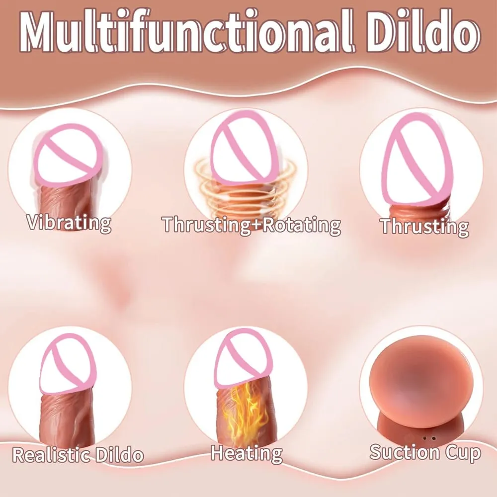 Thrusting DildoสมจริงPenis G Spot Clitoris Stimulatorของเล่นสำหรับผู้ใหญ่ซิลิโคนMan Dickสำหรับผู้หญิงคู่ผลิตภัณฑ์ — image 4