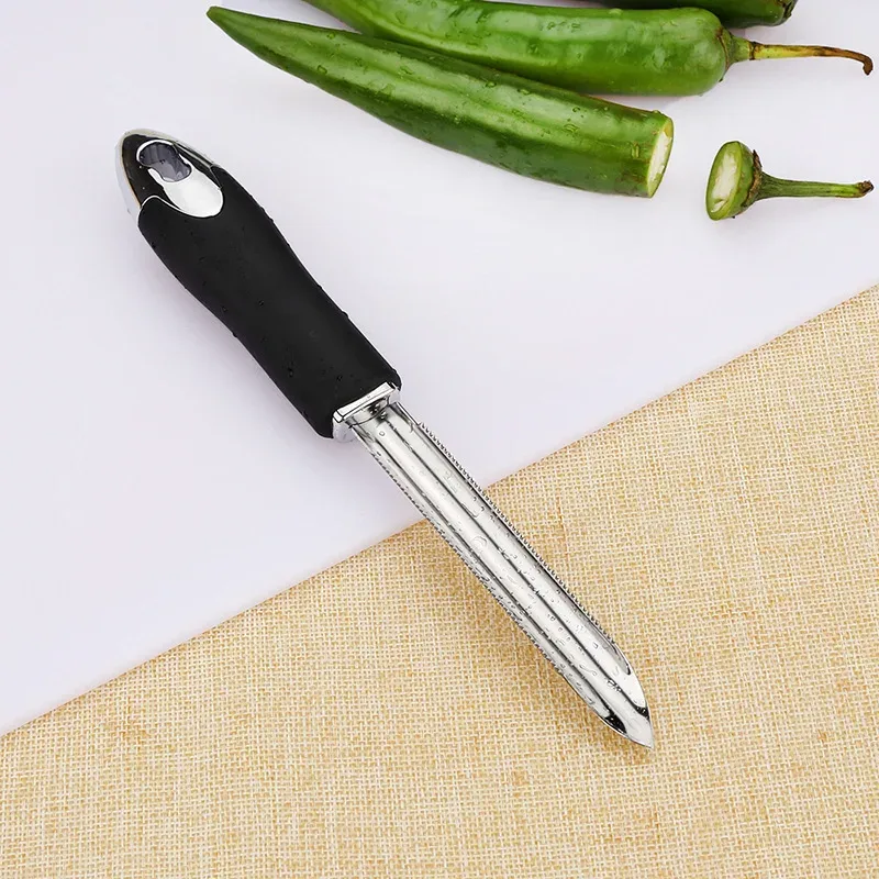 Chili Core Extractor Home Portable Stainless Steel Zucchini Courgette Cucumber Corers Special Kitchen Gadgets with Serrated Edge — image 9