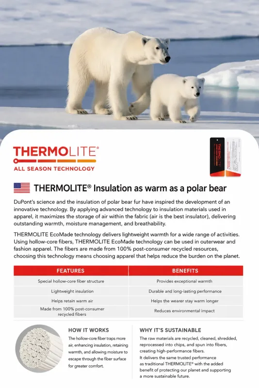Thermolite® All Season Thermal Hoodie ทุกเพศ น้ำหนักเบา แห้งเร็ว เสื้อสเวตเตอร์สวมหัว ระบายอากาศ ฤดูหนาว Mid Layer Activewear
