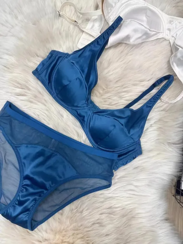 Set Bra Harian Kasual Wanita Set Lingerie Elegan Nipis Seluar Dalam Wanita Set Bra dan Seluar Dalam Biasa