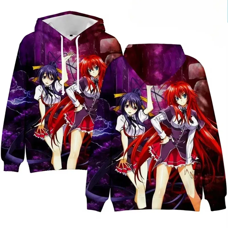Hot High School DxD Rias Gremory Merch Hoodies Pullovers Women Men Fashion Casual HipHop Sweatshirts Long Sleeve Sweatshirts — image 6